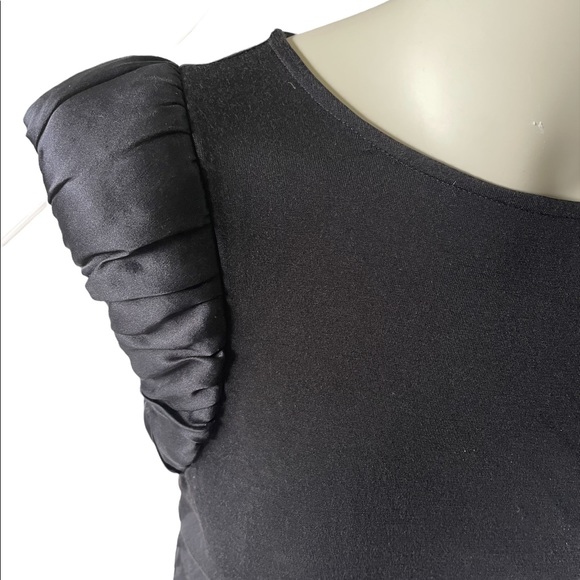 Ted Baker Black Puff Sleeve Fitted Top - Ted Size 2 - Picture 4 of 11